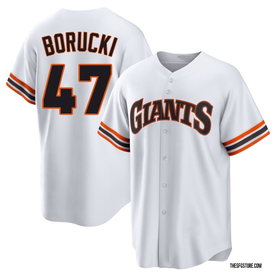 White Limited Ryan Borucki Men's San Francisco Giants Throwback Cooperstown Collection Jersey