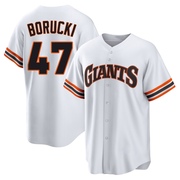 White Limited Ryan Borucki Youth San Francisco Giants Throwback Cooperstown Collection Jersey