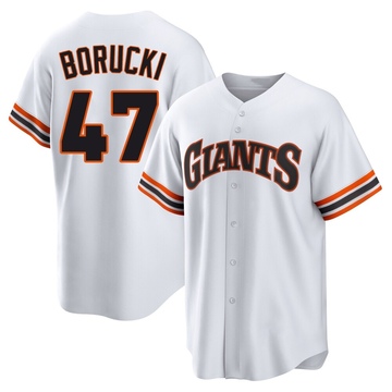 White Limited Ryan Borucki Youth San Francisco Giants Throwback Cooperstown Collection Jersey
