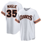 White Limited Sal Maglie Men's San Francisco Giants Throwback Cooperstown Collection Jersey