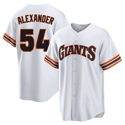 White Limited Scott Alexander Men's San Francisco Giants Throwback Cooperstown Collection Jersey