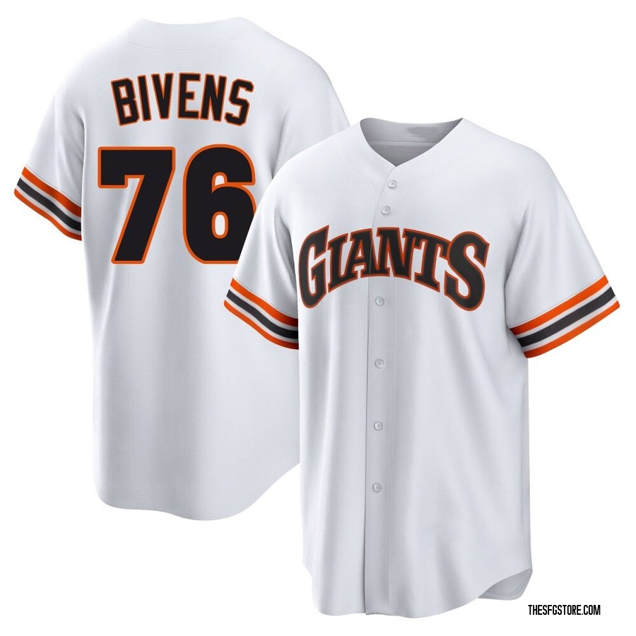 White Limited Spencer Bivens Men's San Francisco Giants Throwback Cooperstown Collection Jersey