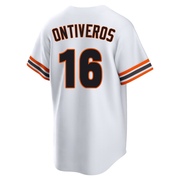 White Limited Steve Ontiveros Men's San Francisco Giants Throwback Cooperstown Collection Jersey