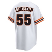 White Limited Tim Lincecum Men's San Francisco Giants Throwback Cooperstown Collection Jersey