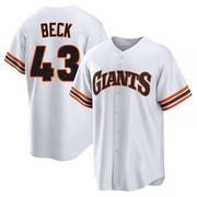 White Limited Tristan Beck Youth San Francisco Giants Throwback Cooperstown Collection Jersey