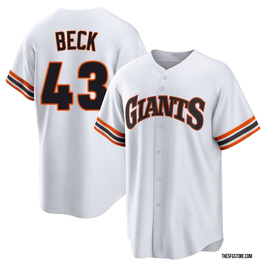 White Limited Tristan Beck Youth San Francisco Giants Throwback Cooperstown Collection Jersey
