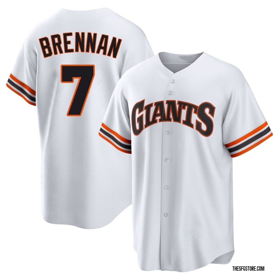 White Limited Will Brennan Youth San Francisco Giants Throwback Cooperstown Collection Jersey
