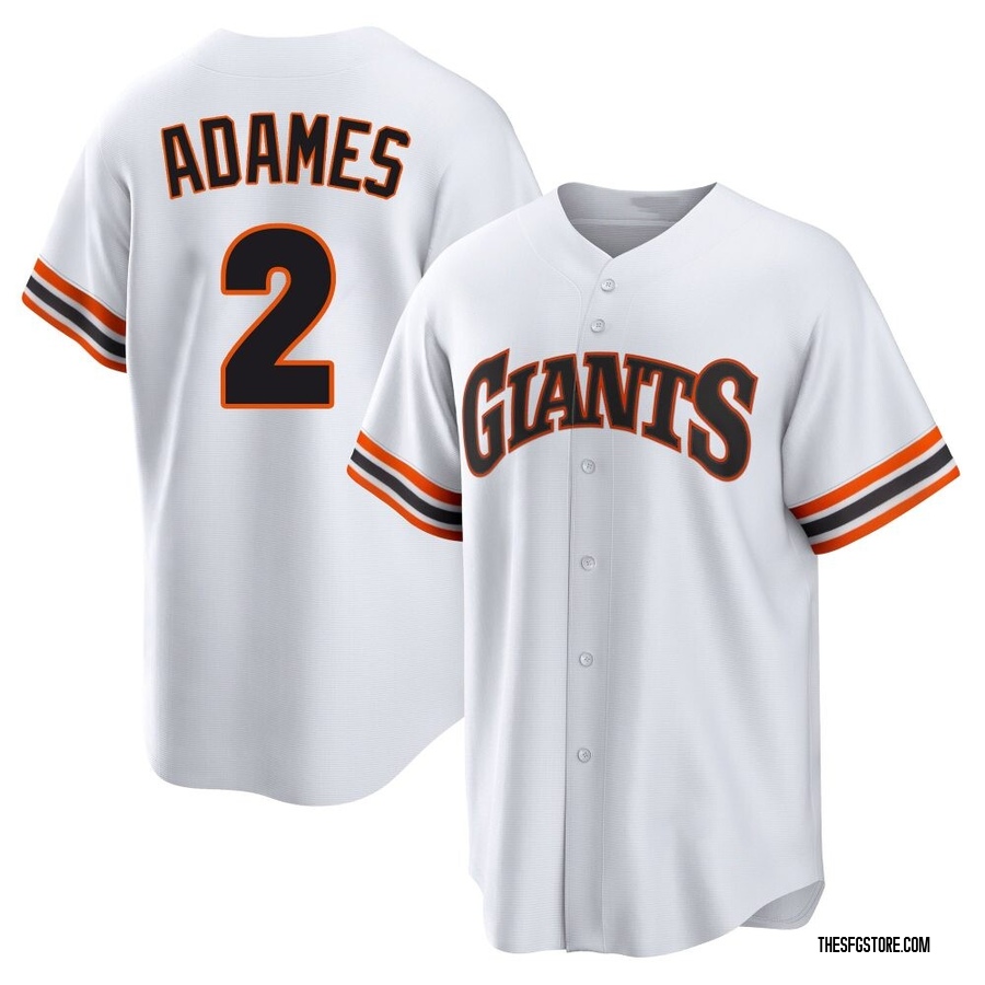 White Limited Willy Adames Men's San Francisco Giants Throwback Cooperstown Collection Jersey