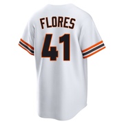 White Limited Wilmer Flores Youth San Francisco Giants Throwback Cooperstown Collection Jersey