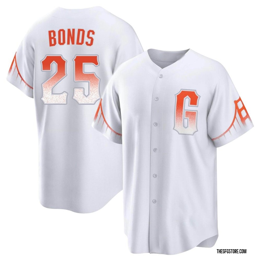 White Replica Barry Bonds Men's San Francisco Giants 2021 City Connect Jersey