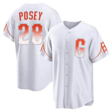 White Replica Buster Posey Men's San Francisco Giants 2021 City Connect Jersey