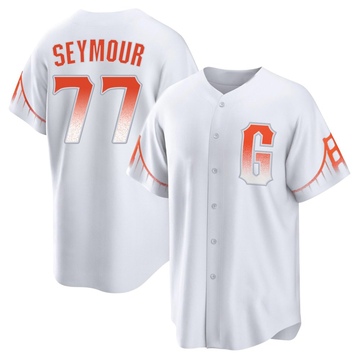 White Replica Carson Seymour Men's San Francisco Giants 2021 City Connect Jersey