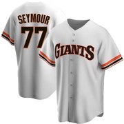 White Replica Carson Seymour Youth San Francisco Giants Home Cooperstown Collection Jersey