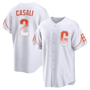 White Replica Curt Casali Youth San Francisco Giants 2021 City Connect Jersey