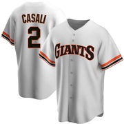 White Replica Curt Casali Youth San Francisco Giants Home Cooperstown Collection Jersey