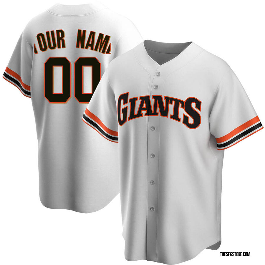White Replica Custom Youth San Francisco Giants Home Cooperstown Collection Jersey