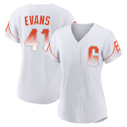 White Replica Darrell Evans Women's San Francisco Giants 2021 City Connect Jersey