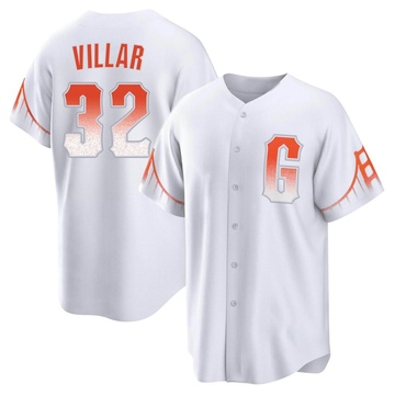 White Replica David Villar Men's San Francisco Giants 2021 City Connect Jersey