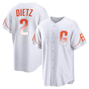 White Replica Dick Dietz Men's San Francisco Giants 2021 City Connect Jersey