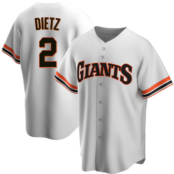 White Replica Dick Dietz Men's San Francisco Giants Home Cooperstown Collection Jersey