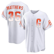 White Replica Gary Matthews Men's San Francisco Giants 2021 City Connect Jersey