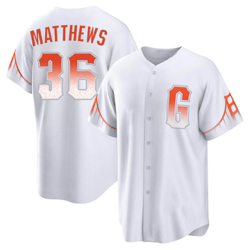 White Replica Gary Matthews Youth San Francisco Giants 2021 City Connect Jersey