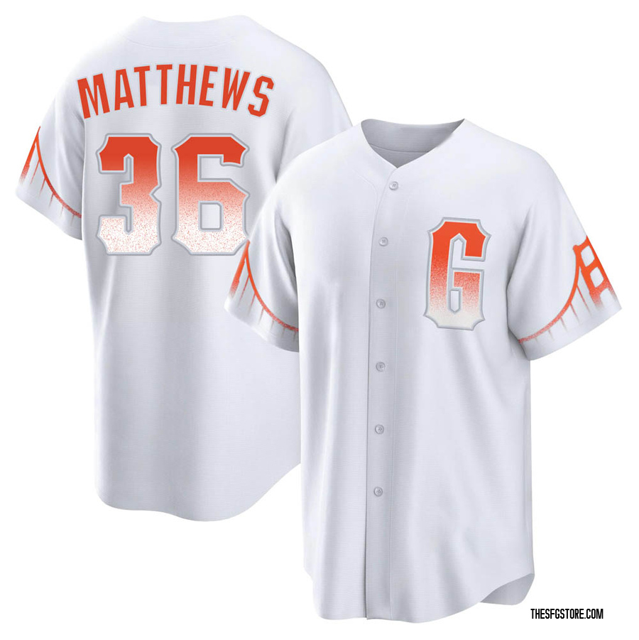 White Replica Gary Matthews Youth San Francisco Giants 2021 City Connect Jersey