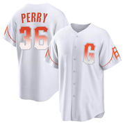White Replica Gaylord Perry Men's San Francisco Giants 2021 City Connect Jersey