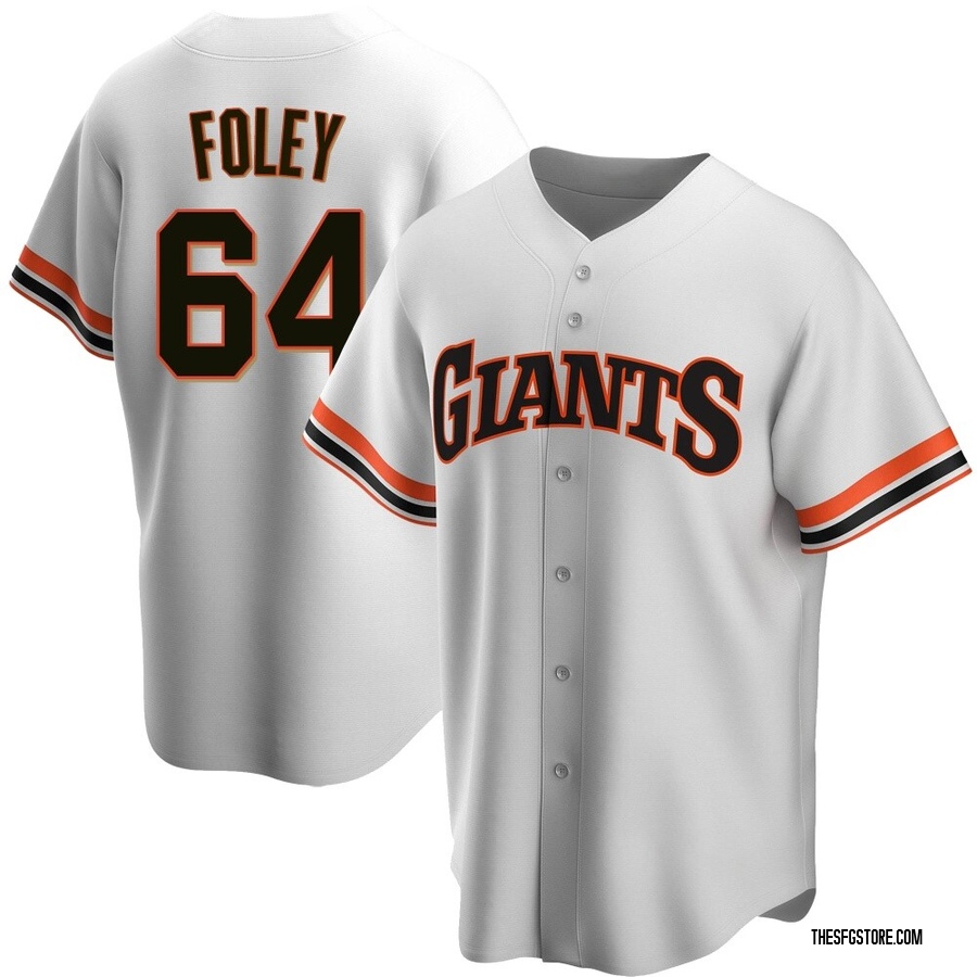 White Replica Jason Foley Youth San Francisco Giants Home Cooperstown Collection Jersey