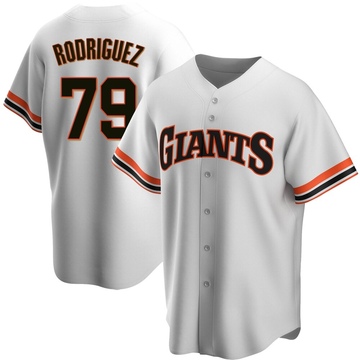 White Replica Jesus Rodriguez Men's San Francisco Giants Home Cooperstown Collection Jersey