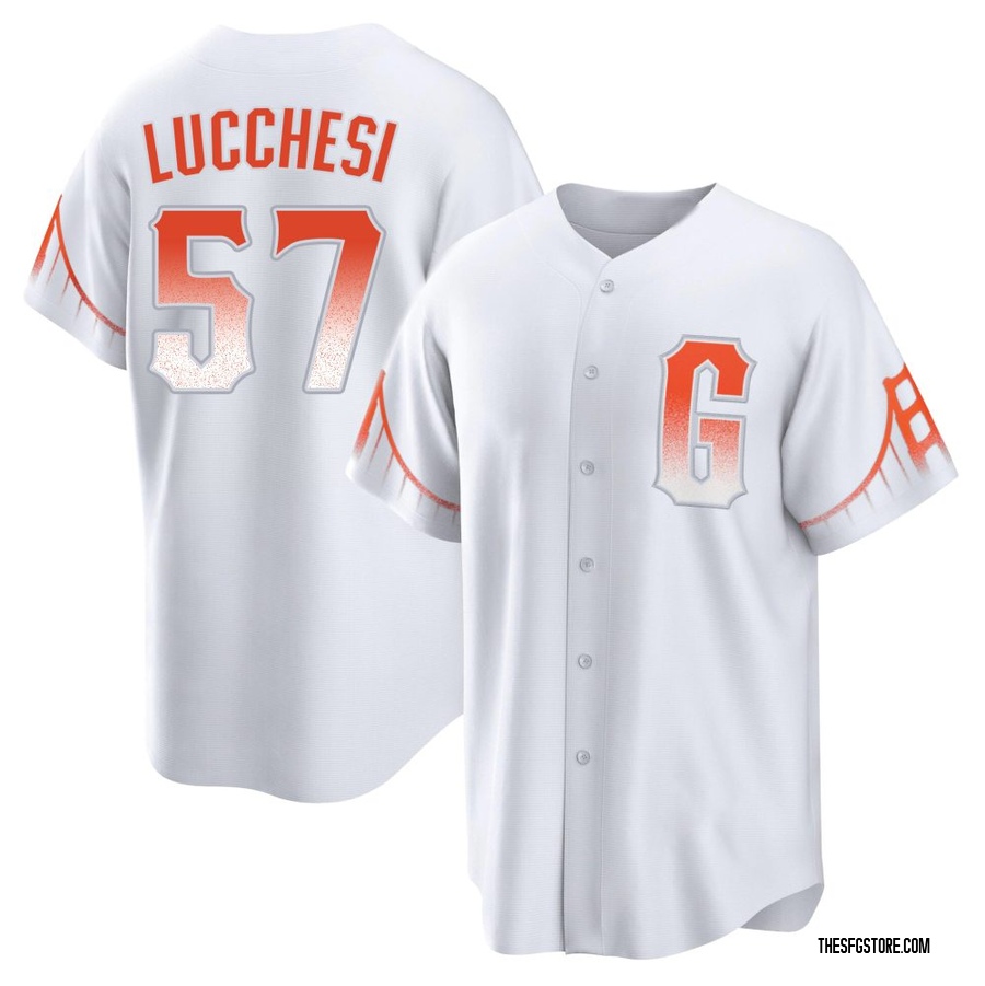 White Replica Joey Lucchesi Men's San Francisco Giants 2021 City Connect Jersey