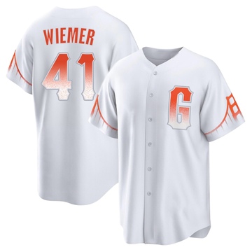 White Replica Joey Wiemer Men's San Francisco Giants 2021 City Connect Jersey