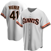 White Replica Joey Wiemer Youth San Francisco Giants Home Cooperstown Collection Jersey