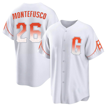 White Replica John Montefusco Men's San Francisco Giants 2021 City Connect Jersey