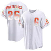 White Replica John Montefusco Youth San Francisco Giants 2021 City Connect Jersey
