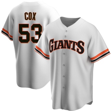 White Replica Jonah Cox Youth San Francisco Giants Home Cooperstown Collection Jersey