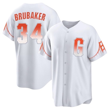 White Replica JT Brubaker Men's San Francisco Giants 2021 City Connect Jersey
