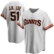 White Replica Jung Hoo Lee Youth San Francisco Giants Home Cooperstown Collection Jersey
