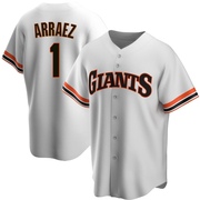 White Replica Luis Arraez Men's San Francisco Giants Home Cooperstown Collection Jersey
