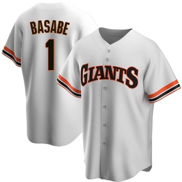 White Replica Osleivis Basabe Men's San Francisco Giants Home Cooperstown Collection Jersey