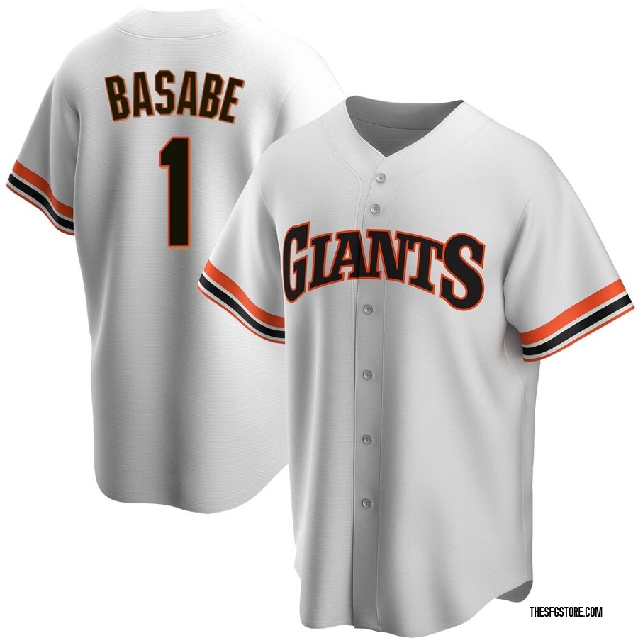 White Replica Osleivis Basabe Men's San Francisco Giants Home Cooperstown Collection Jersey