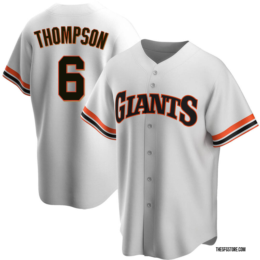White Replica Robby Thompson Men's San Francisco Giants Home Cooperstown Collection Jersey