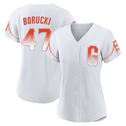 White Replica Ryan Borucki Women's San Francisco Giants 2021 City Connect Jersey