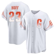 White Replica Sam Huff Men's San Francisco Giants 2021 City Connect Jersey