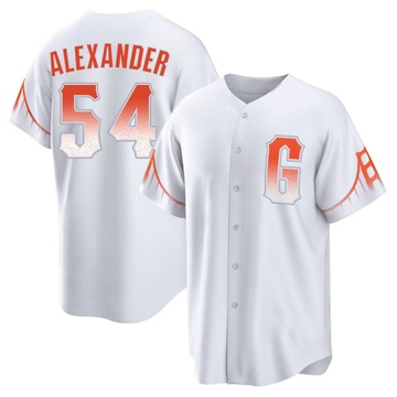 White Replica Scott Alexander Men's San Francisco Giants 2021 City Connect Jersey