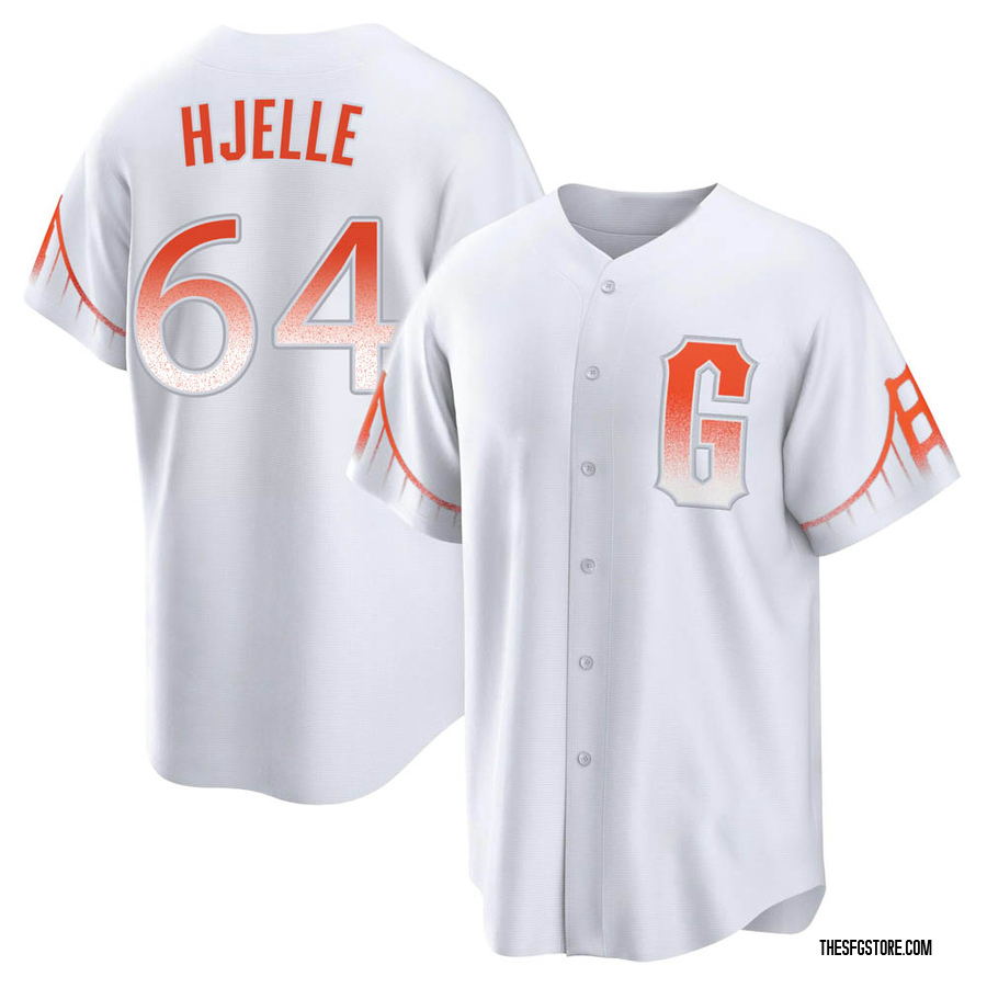 White Replica Sean Hjelle Men's San Francisco Giants 2021 City Connect Jersey