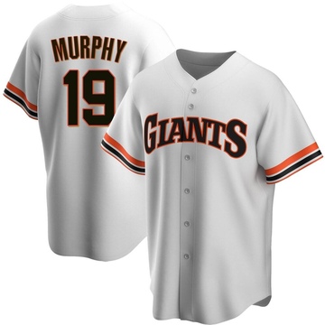 White Replica Tom Murphy Men's San Francisco Giants Home Cooperstown Collection Jersey
