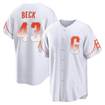 White Replica Tristan Beck Youth San Francisco Giants 2021 City Connect Jersey