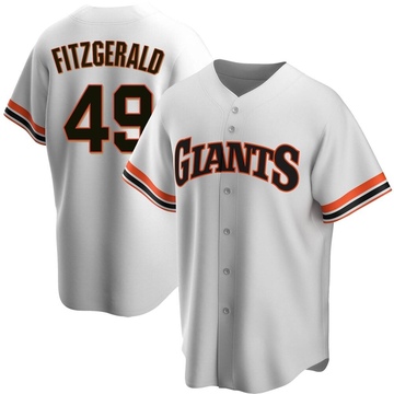 White Replica Tyler Fitzgerald Men's San Francisco Giants Home Cooperstown Collection Jersey