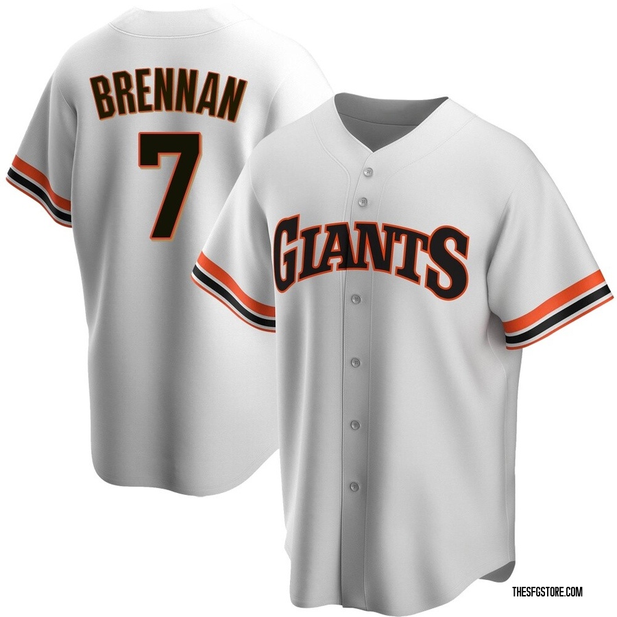 White Replica Will Brennan Youth San Francisco Giants Home Cooperstown Collection Jersey
